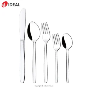 Mirror Polish 304 Stainless Steel Cutlery Set Smooth Edge Design