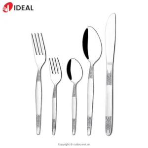 Mirror Polish 304 Stainless Steel Vintage Pattern Flatware