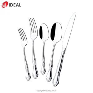Luxury Engraved 304 Stainless Steel Mirror Flatware for Banquet