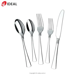 Luxury 5-Piece Gold Plated 304 Stainless Steel Cutlery Set Mirror Finish