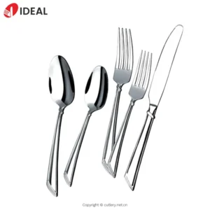 Heavy Duty Stainless Steel Cutlery Weight Solid Handle Spoon Sets Silver Table Cutlery
