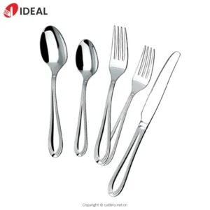 Stainless Steel Embossed square Handle Silver Cutlery Set with Wholesales for Home and Parties