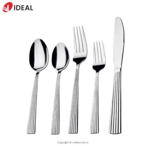 Hotels Stepped Design Stainless Steel Dinnerware Set Includes Knife and Spoon at Wholesale Price