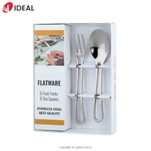 Flatware 6 fruit forks/6 tea spoons stainless steel best quality