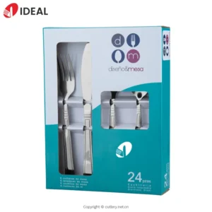 24 Pieces Stainless Steel Cutlery Set Silverware with Box for Hotel Restaurant