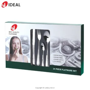 Spoon and Fork Set Stainless Steel Restaurant Luxury Wedding Cutlery Set 24PCS