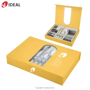 24-Piece Premium Cutlery Set with Knives/Forks/Spoons for Parties