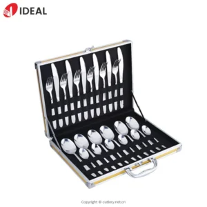 Classic Design Spoon Fork Knife Metal Dinnerware Kitchen Accessories in a Box Gift Silverware Cutlery Set