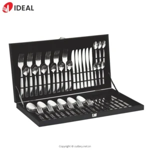 42 Piece metal Flatware Cutlery Set Utensils Service Knife Fork Spoon Mirrored steel for Home Kitchen Restaurant sets