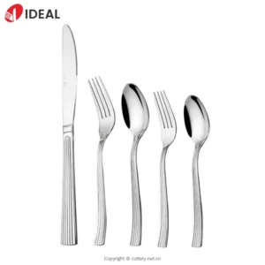 Design Handle Stainless Steel Cutlery Set High Quality Flatware Set Mirrored Polish for Kitchenware for Hotels and Villas